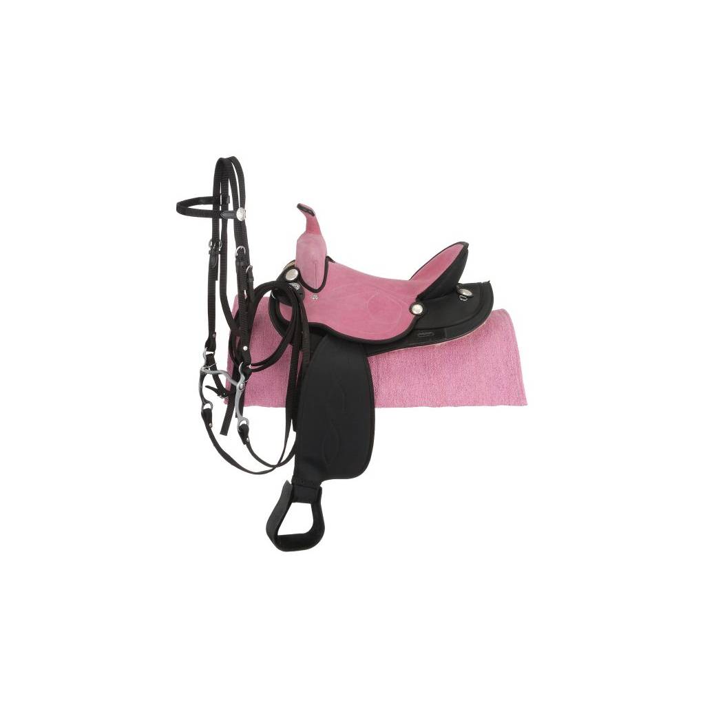 King Series Suede Seat Synthetic Trail Saddle Package