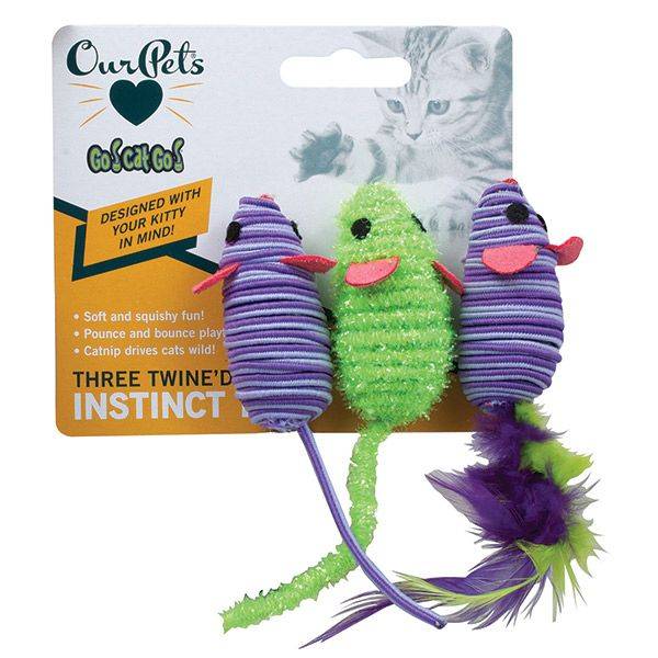 Go! Cat Go! Three Twined Mice Toy