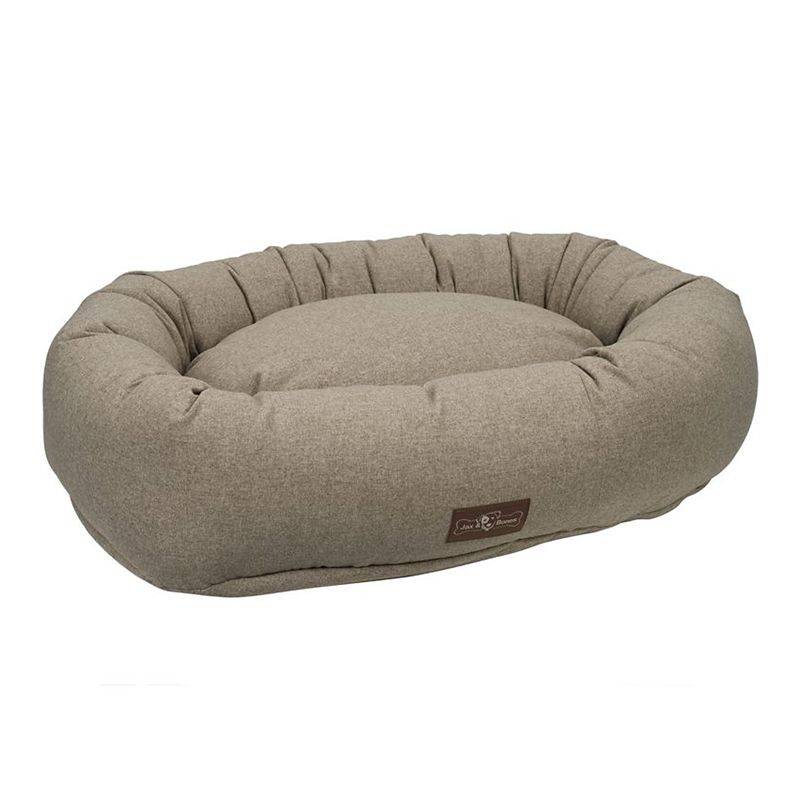 Jax and Bones Sesame Wool Donut Dog Bed Large