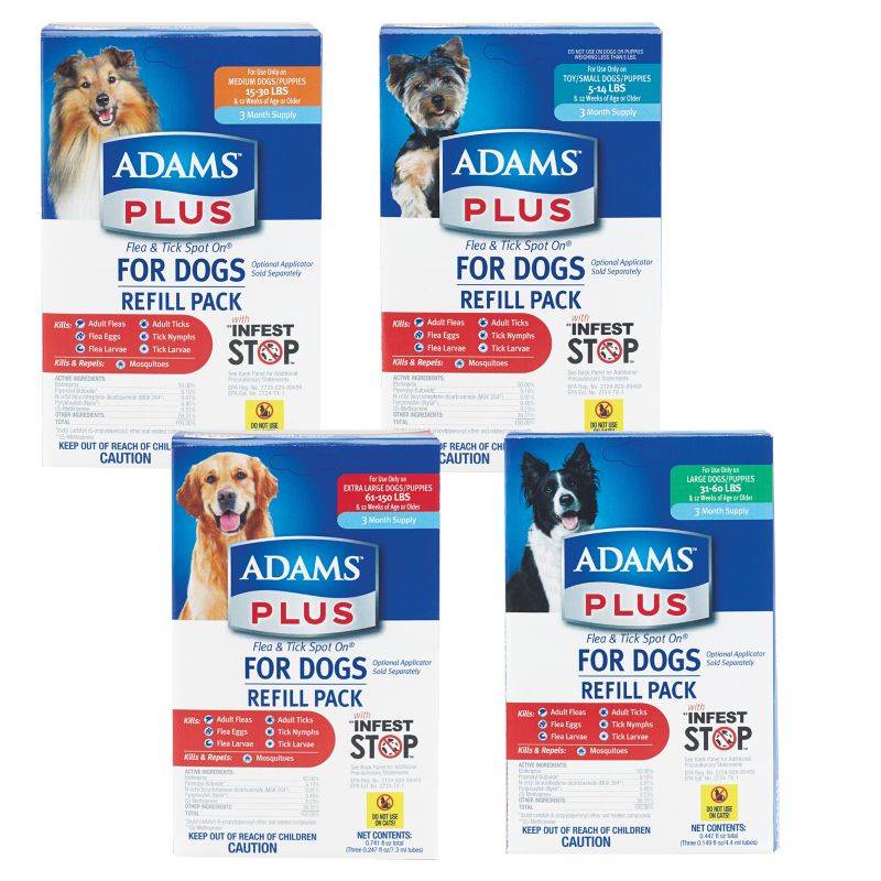 Adams Plus Flea & Tick Spot On Dog - Adams F&T Spot On Dog Lg 24