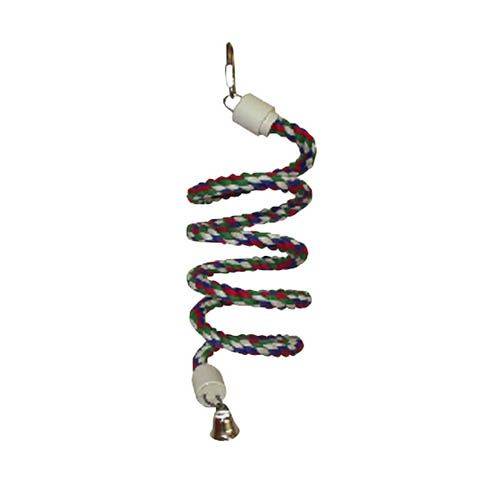Happy Beaks Cotton Rope Boing With Bell Bird Toy