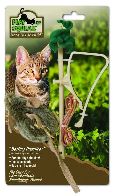 Play-N-Squeak Batting Practice Cat Toy