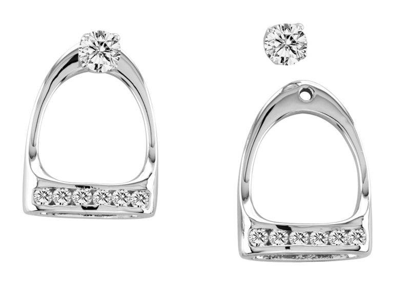 Kelly Herd Stud Earrings with Large English Stirrup Jackets