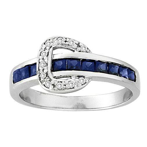 Kelly Herd Small Blue Contemporary Buckle Ring