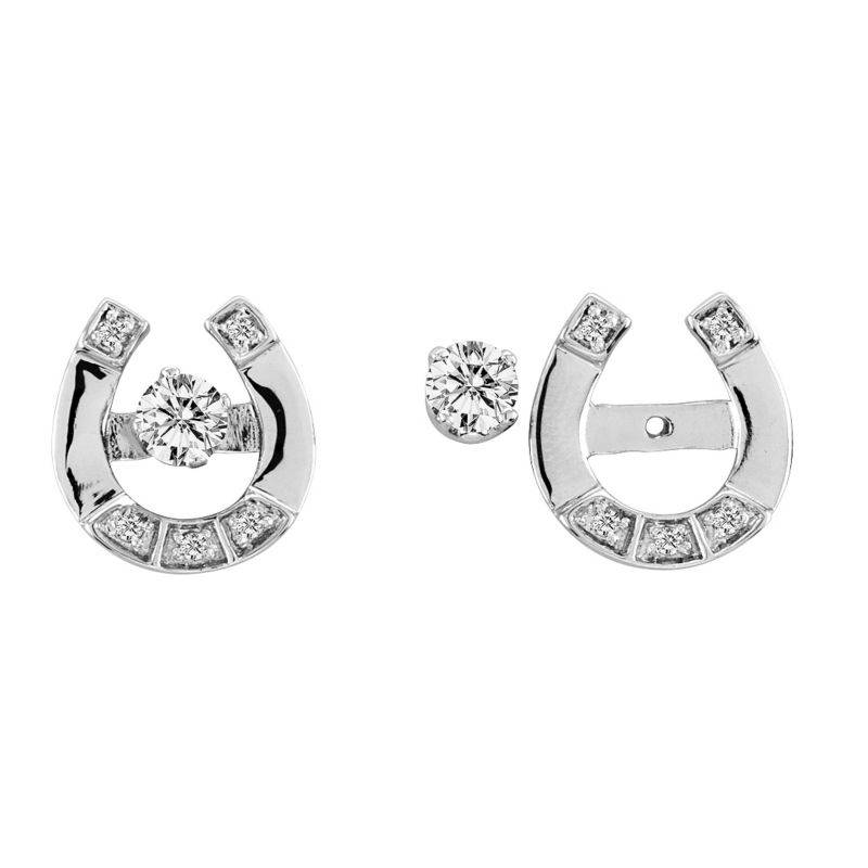 Kelly Herd Stud with Horseshoe Jacket Earrings