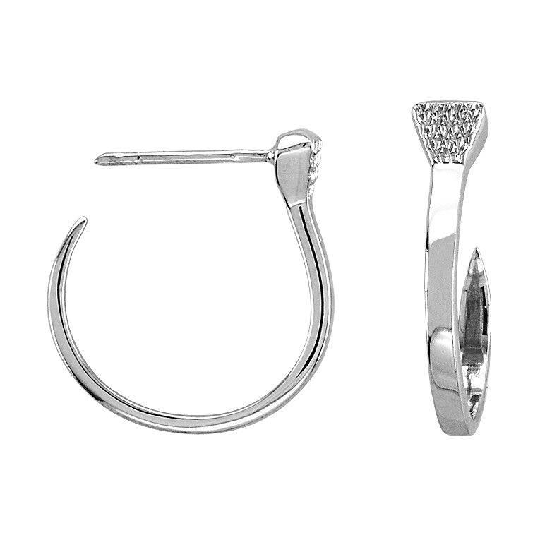 Kelly Herd Post Back Nail Hoop Earrings