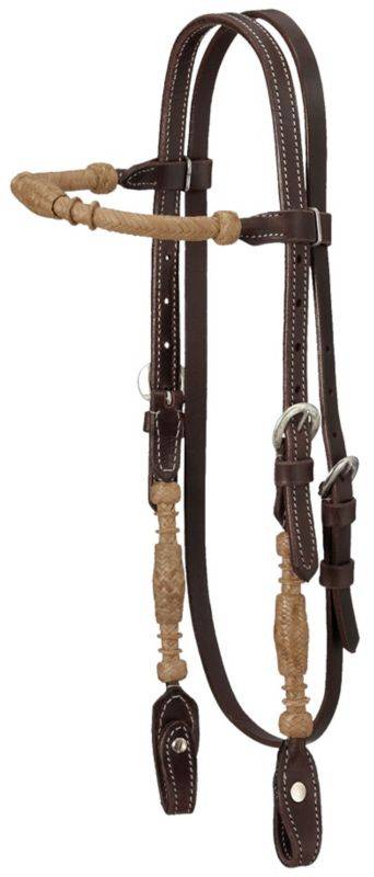 Royal King Heavy Rolled Rawhide Brow band Headstall
