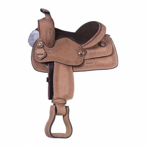 King Series Cowboy Border Tooled Saddle