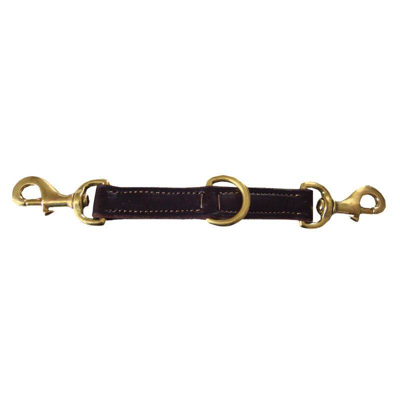 Tough1 Leather Lunging Strap with Brass Hardware