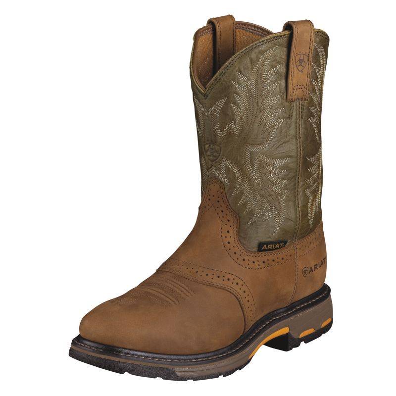 Ariat Mens Workhog Pull On - Aged Bark Army Green
