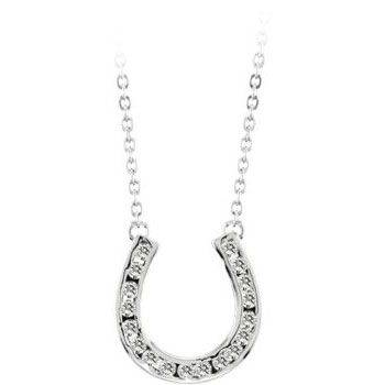 Kelly Herd Contemporary Pave Horseshoe Necklace