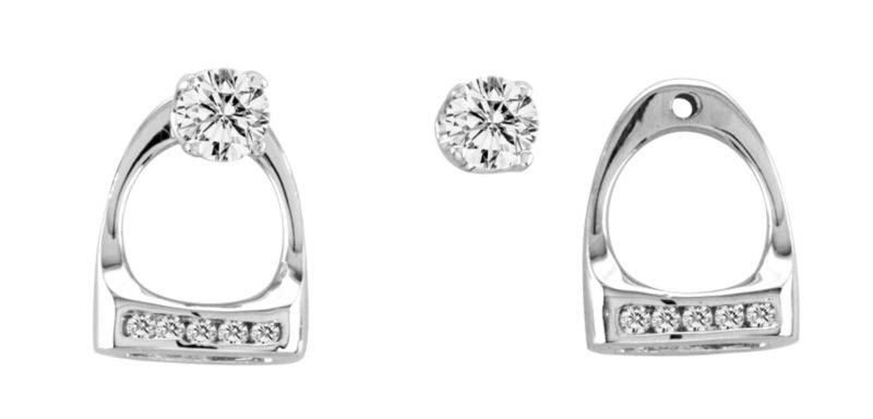 Kelly Herd Stud Earrings with Small English Stirrup Jackets