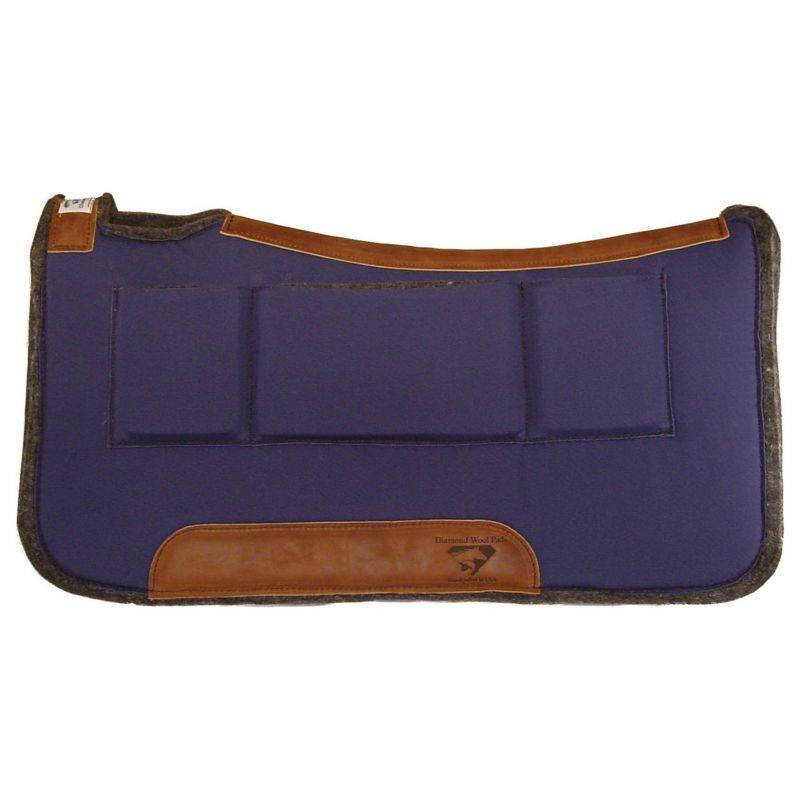 PC32-NVY Diamond Wool Contour Relief Pad with Shim Pockets sku PC32-NVY