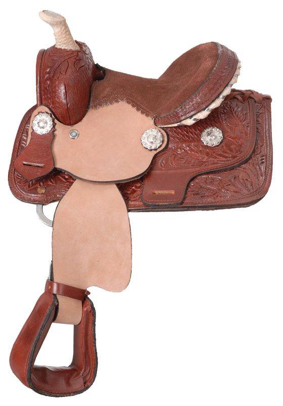 King Series Miniature Carved Barrel Saddle