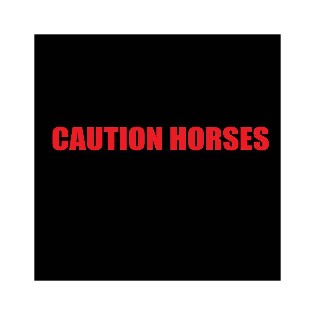 Reflective Trailer Decal - Caution Horses