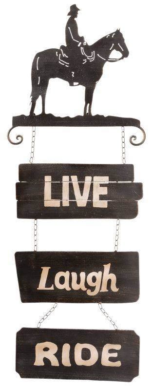 Gift Corral Cowboys Sign Live/Laugh/Ride