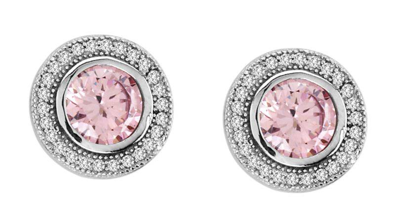 Kelly Herd Round Bezel Set Pave Earrings