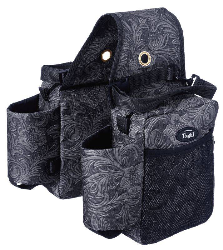 Tough1 Saddle Bag/Bottle Holder/Gear Carrier - Tooled Leather Print