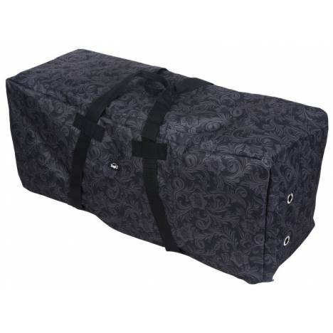 Tough-1 Heavy Denier Hay Bale Protector/Carrier - Tooled Leather Print