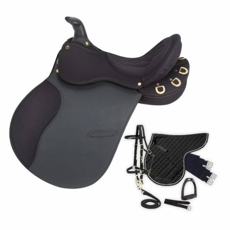 Eclipse by Tough 1 Pro Am Trail Saddle with Horn 6 Piece Package