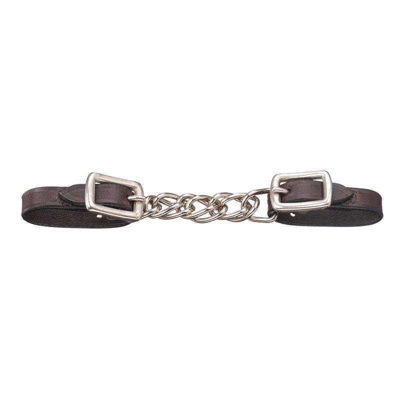 Tough1 Miniature Leather Flat Chain Curb Strap