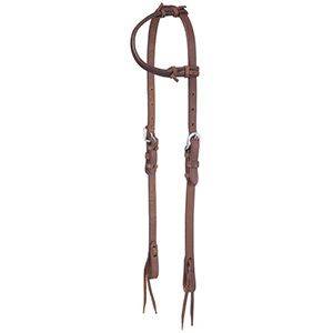 Tough1 Harness Leather Single Ear Headstall With Tie Ends