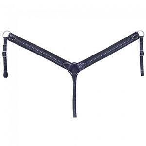 Tough1 Nylon Leather Breast Collar with Overlay