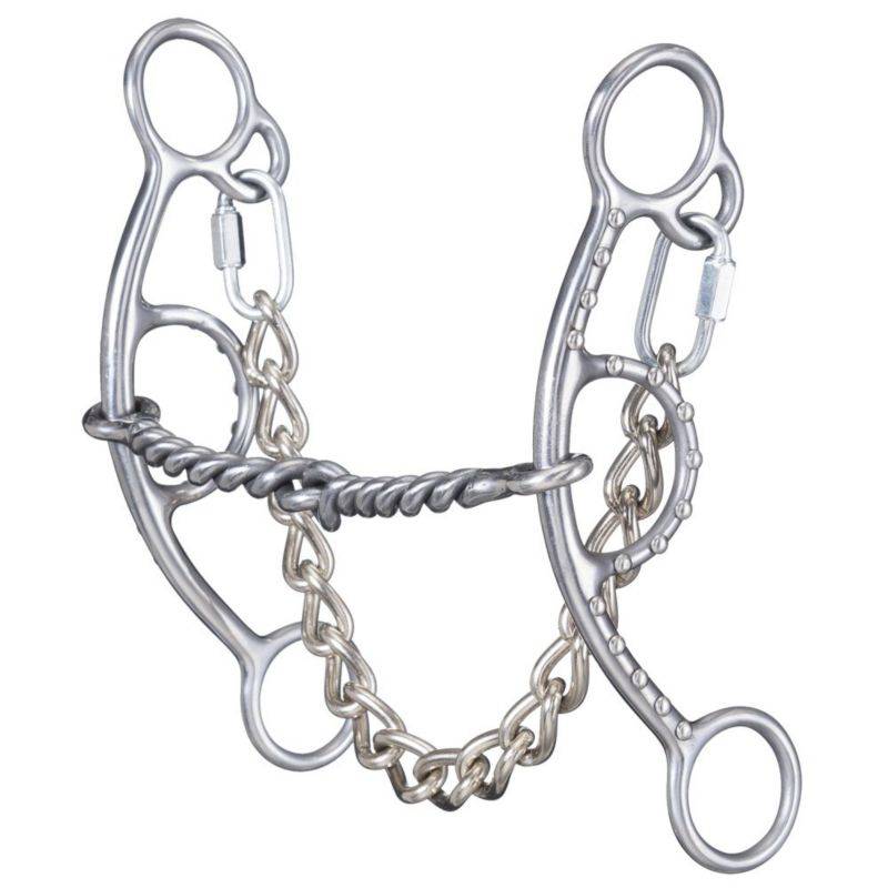 Tough1 Sweet Iron Twist Mouth Short Shank Gag Snaffle