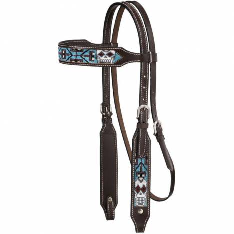 Tough1 Beaded Sugar Skull Brow Headstall