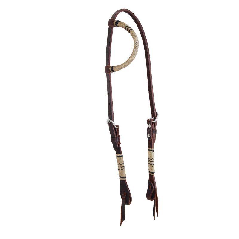 Oxbow Tack Rawhide Braided Choc Slip Ear Headstall