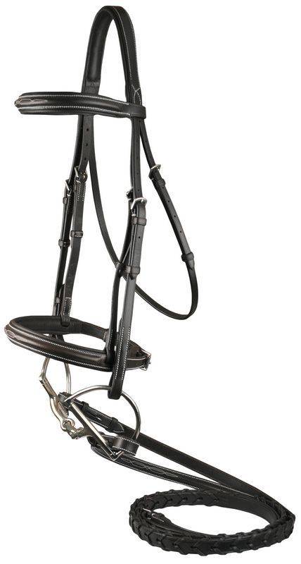 Da Vinci Fancy Raised Padded Comfort Crown Bridle with  Fancy Raised Laced Reins