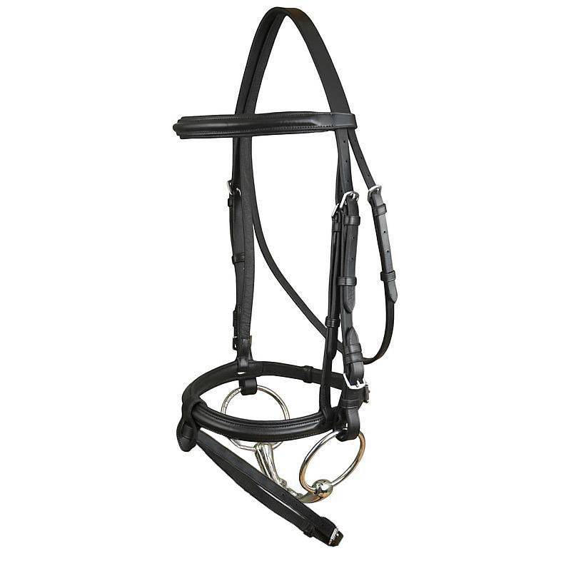 Da Vinci Plain Raised Padded Event/Dressage Combo Bridle less Reins