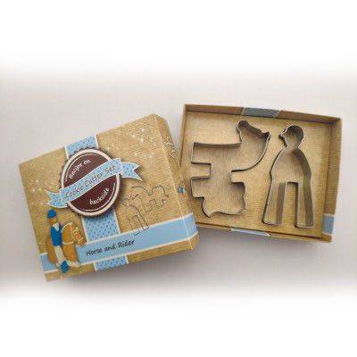 Cookie Cutter set in Gift Box, Horse & Rider
