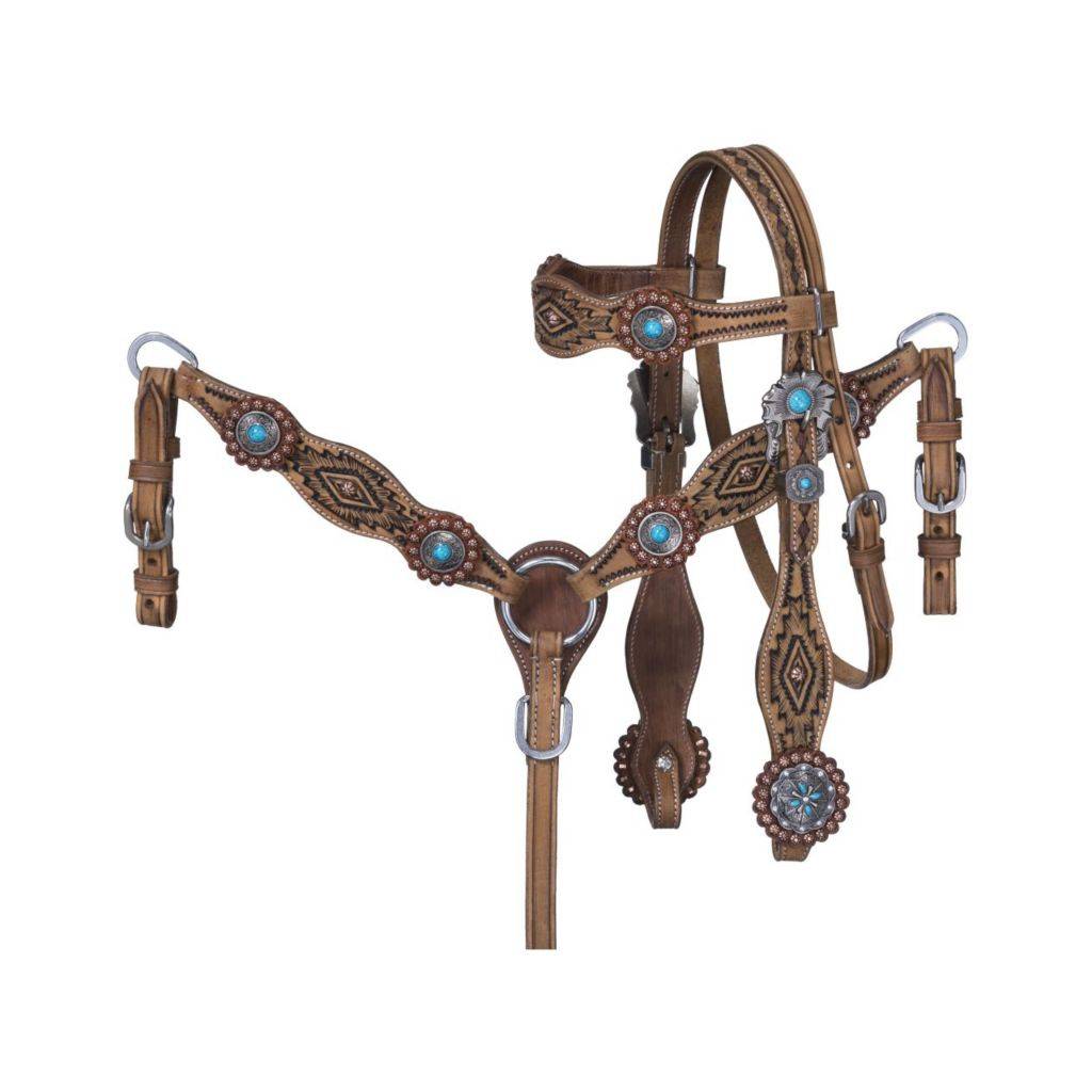 Tough-1 Serenity Miniature Brow Headstall & Breastcollar Set