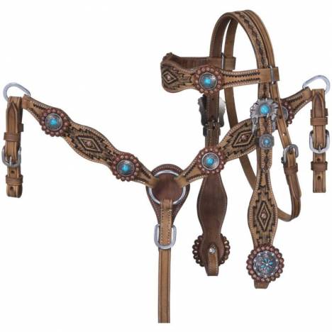 Tough-1 Serenity Miniature Brow Headstall & Breastcollar Set