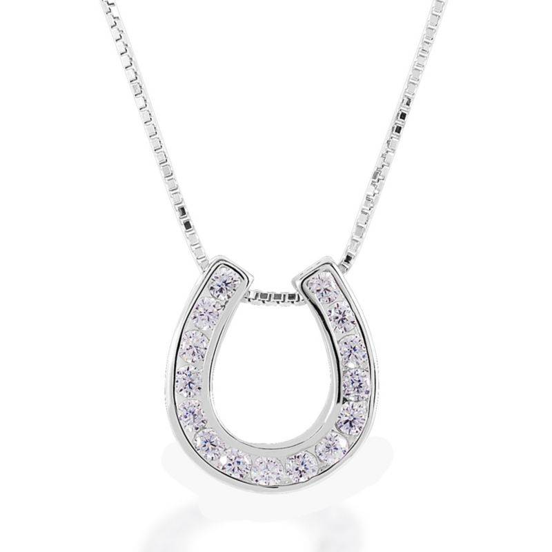Kelly Herd Single Horseshoe Necklace-Sterling Silver