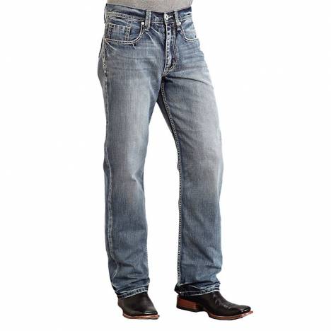 Stetson Mens Pieced Back Pocket Using Wrong Side Denim Jeans