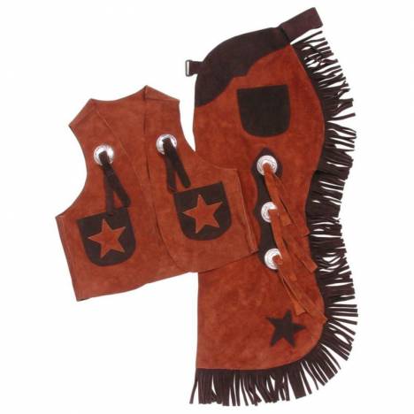 Tough-1 Youth Vest & Chap Set With Stars