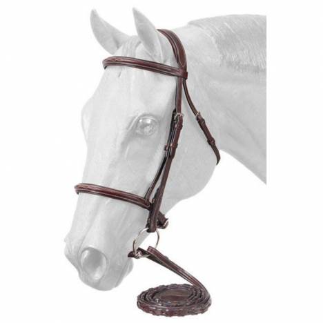 EquiRoyal Premium Padded Fancy Stitched Raised English Bridle