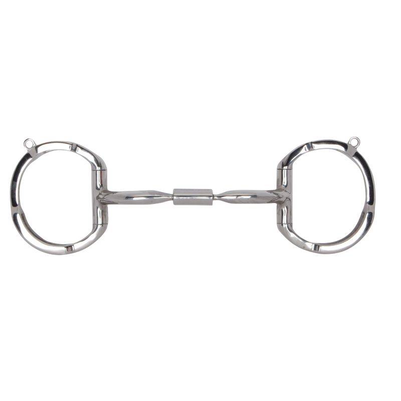 Myler Level 1 Stainless Comfort Snaffle Wide Barrel Eggbutt Snaffle Bit With Hooks