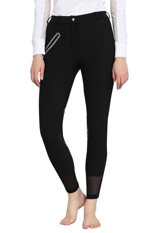 TuffRider Ladies Tiffany Ribbed Breeches with Silicone Knee Patch