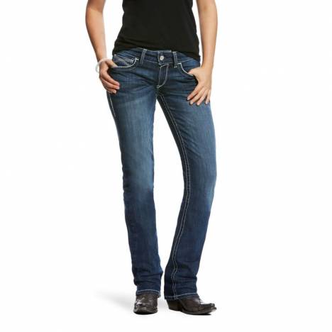 Ariat Ladies R.E.A.L. Mid Rise Stretch Ivy Stackable Straight Leg Jeans