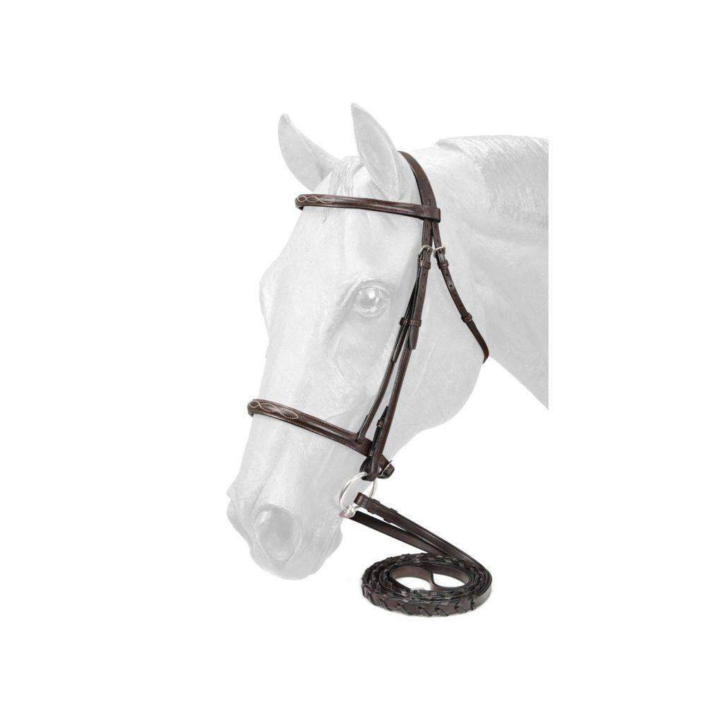 EquiRoyal Fancy Stitched Raised Snaffle Bridle