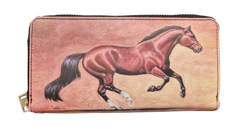 AWST Int'l "Lila" Bay Horse Clutch Wallet