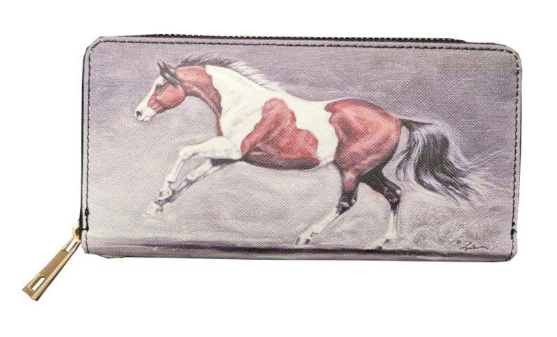 AWST Int'l "Lila" Paint Horse Clutch Wallet