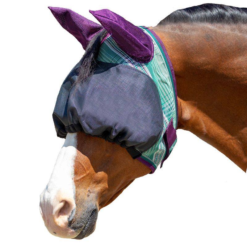 Kensington UViaitor Dartless Fly Mask with Web Trim & Soft Ears with Forelock Opening