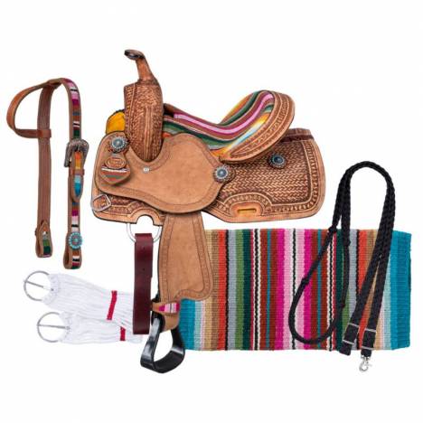 Tough1 Serape Barrel Saddle Package