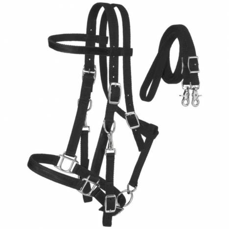 Tough1 Nylon Halter/Bridle Combo With Reins