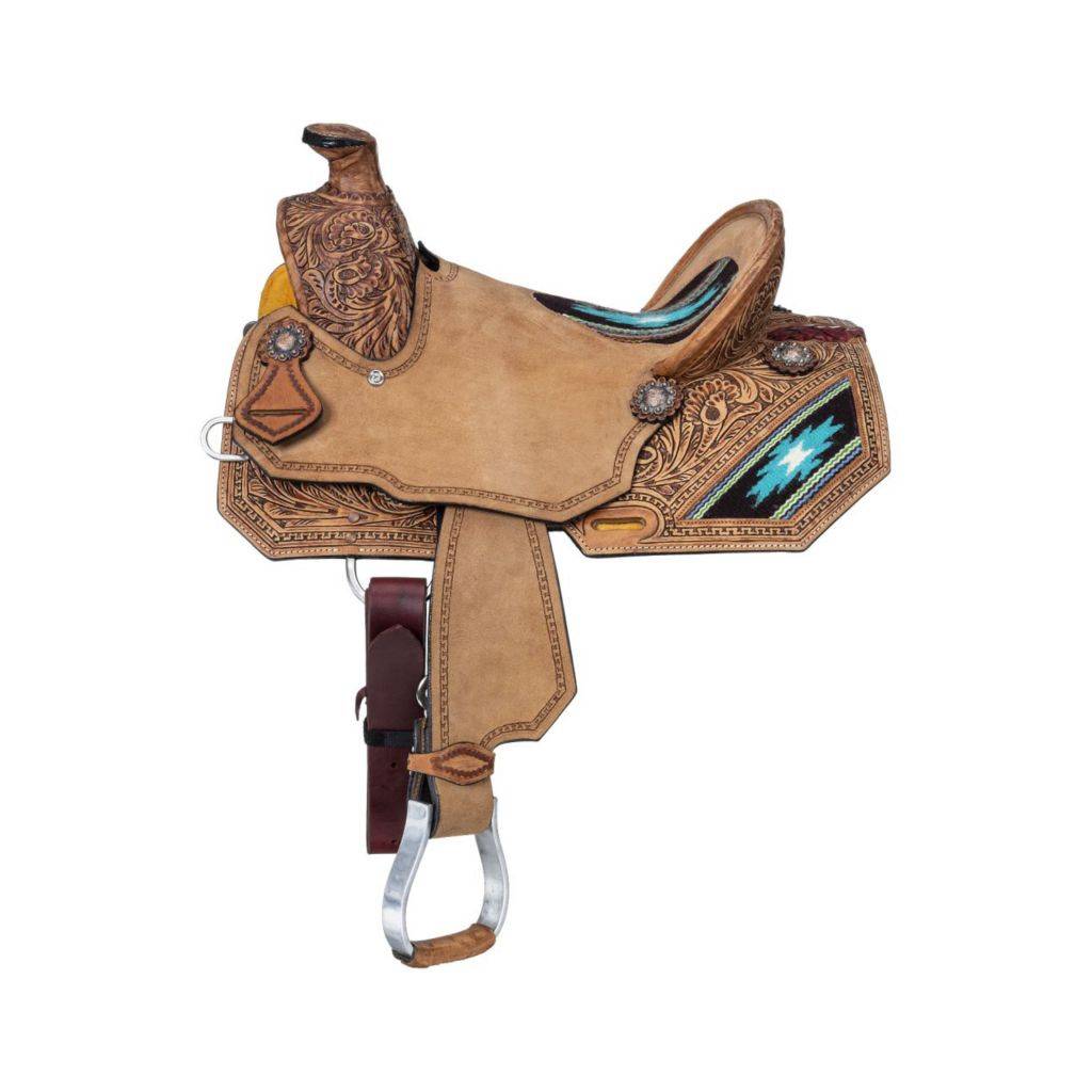 Silver Royal Youth Aztec Wade Saddle