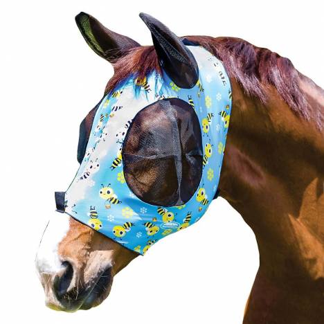 Weatherbeeta Deluxe Stretch Bug Eye Saver With Ears Bee Print Full